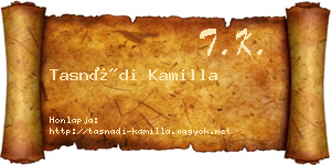 Tasnádi Kamilla névjegykártya
